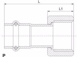 V Profile 316L Stainless Steel Coupling with Union Nut Press Fitting - Stainless Steel Press Fitting - 1