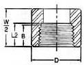 ASME B16.11 Threaded Half Coupling Drawing