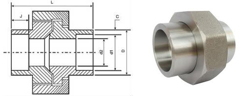 Stainless Steel Socket Weld Union - Industrial Stainless Steel Pipe Fitting - 1