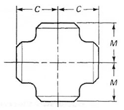 Stainless Steel Equal Cross Fitting Drawing