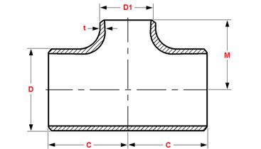 Stainless Steel Reducing Cross Stainless Steel Reducing Cross Drawing