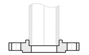 socket weld flange drawaing