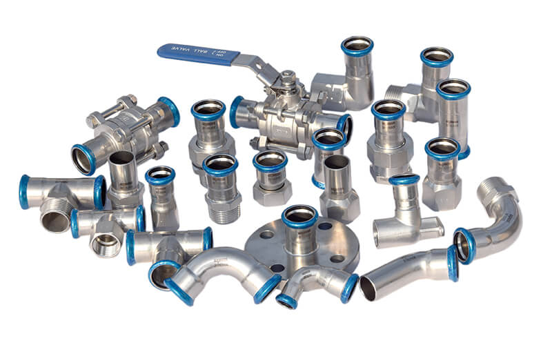 Selection of stainless steel fittings
