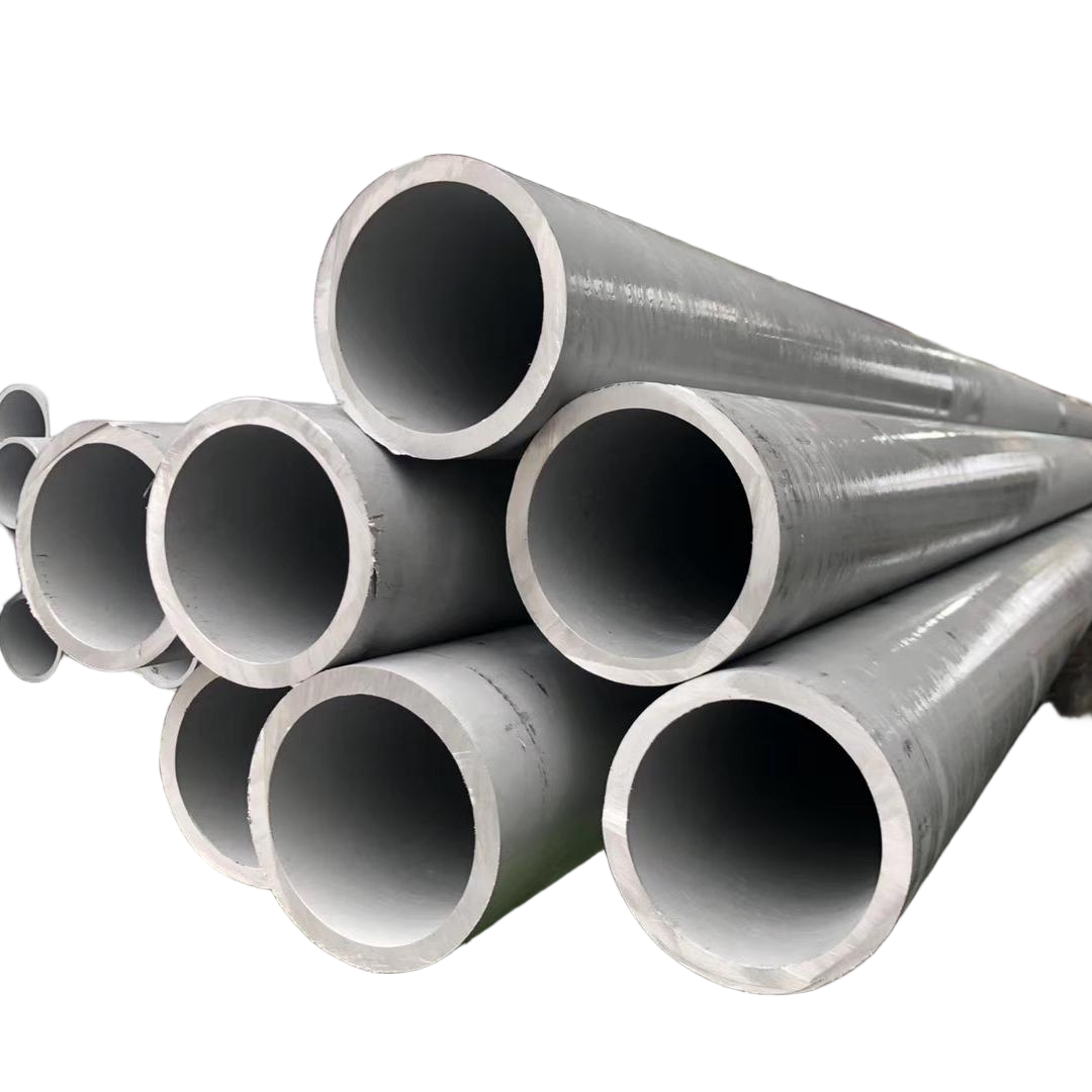 close view of thick wall stainless steel tube end showing heavy pipe wall