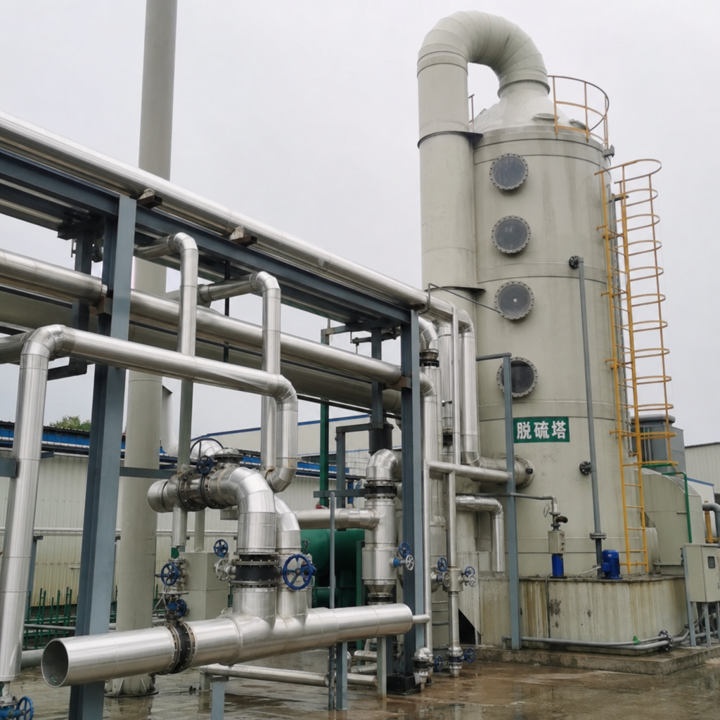 Which material grade of stainless steel pipe is most suitable for desulfurization tower
